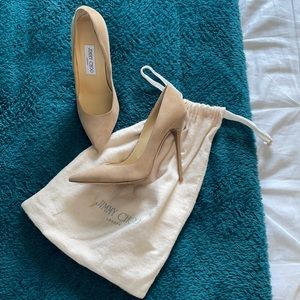 Jimmy Choo Suede Pointed Toe Pumps